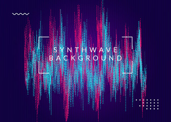 Music flyer. Cool concert cover design. Dynamic fluid shape and line. Neon music flyer. Electro dance dj. Electronic sound fest. Techno trance party. Club event poster. 