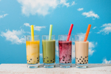 タピオカミルクティー　タピオカドリンク　 Tapioca bubble milk tea