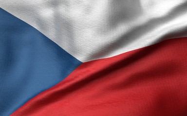 3D Illustration of Czech Republic Flag