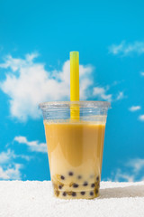 タピオカミルクティー　タピオカドリンク　 Tapioca bubble milk tea