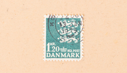 DENMARK - CIRCA 1980: A stamp printed in Denmark shows it's value, circa 1980