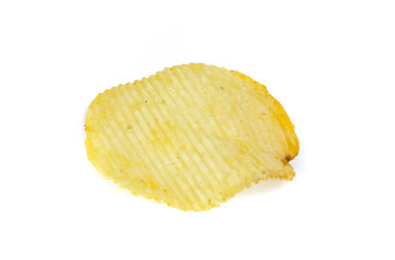 Potato chips isolated on white