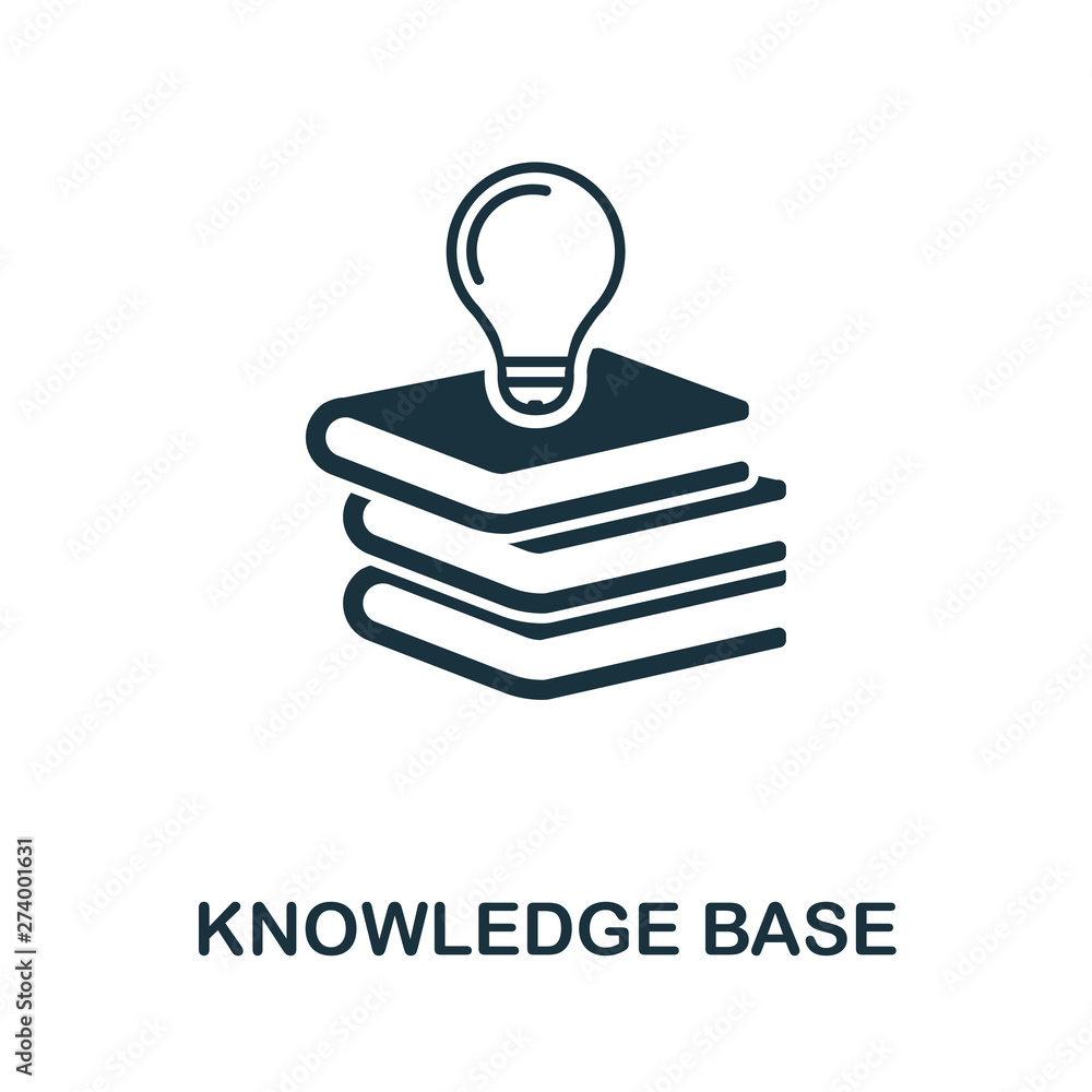 Poster knowledge base vector icon symbol. creative sign from icons collection. filled flat knowledge base i