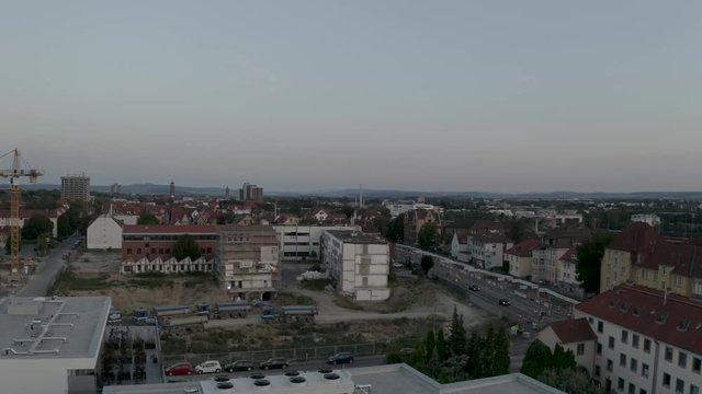 Drone Shot of G&ouml;ttingen at night, Lower Saxony, Germany, Europe, Goettingen