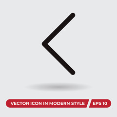 Arrow vector icon in modern style for web site and mobile app