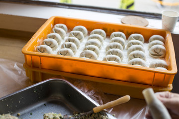 A type of korea dumpling.Korean mandu.