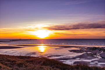 Sunset and ocean