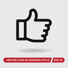 Like vector icon in modern style for web site and mobile app