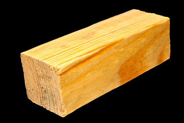 wooden beam isolated on white background