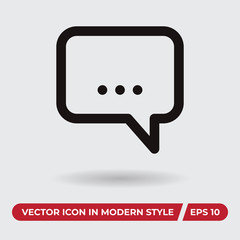 Chat vector icon in modern style for web site and mobile app
