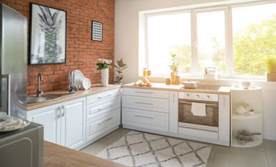 Interior of modern comfortable kitchen