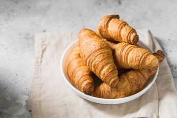 Croissants on a white Terence on a light table
