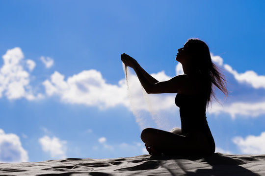 young woman on the beach