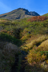 康新道から見た初秋の鳥海山