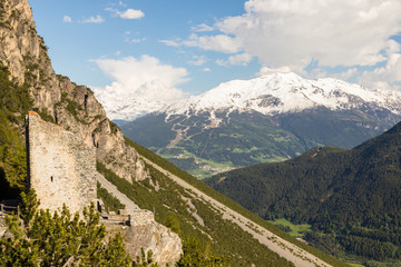 Fototapeta premium Alpine panorama in Italy, Valtellina