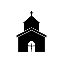 Church logo, Religion, faith, wooden cross icon or symbol