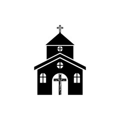 Church logo, Religion, faith, wooden cross icon or symbol