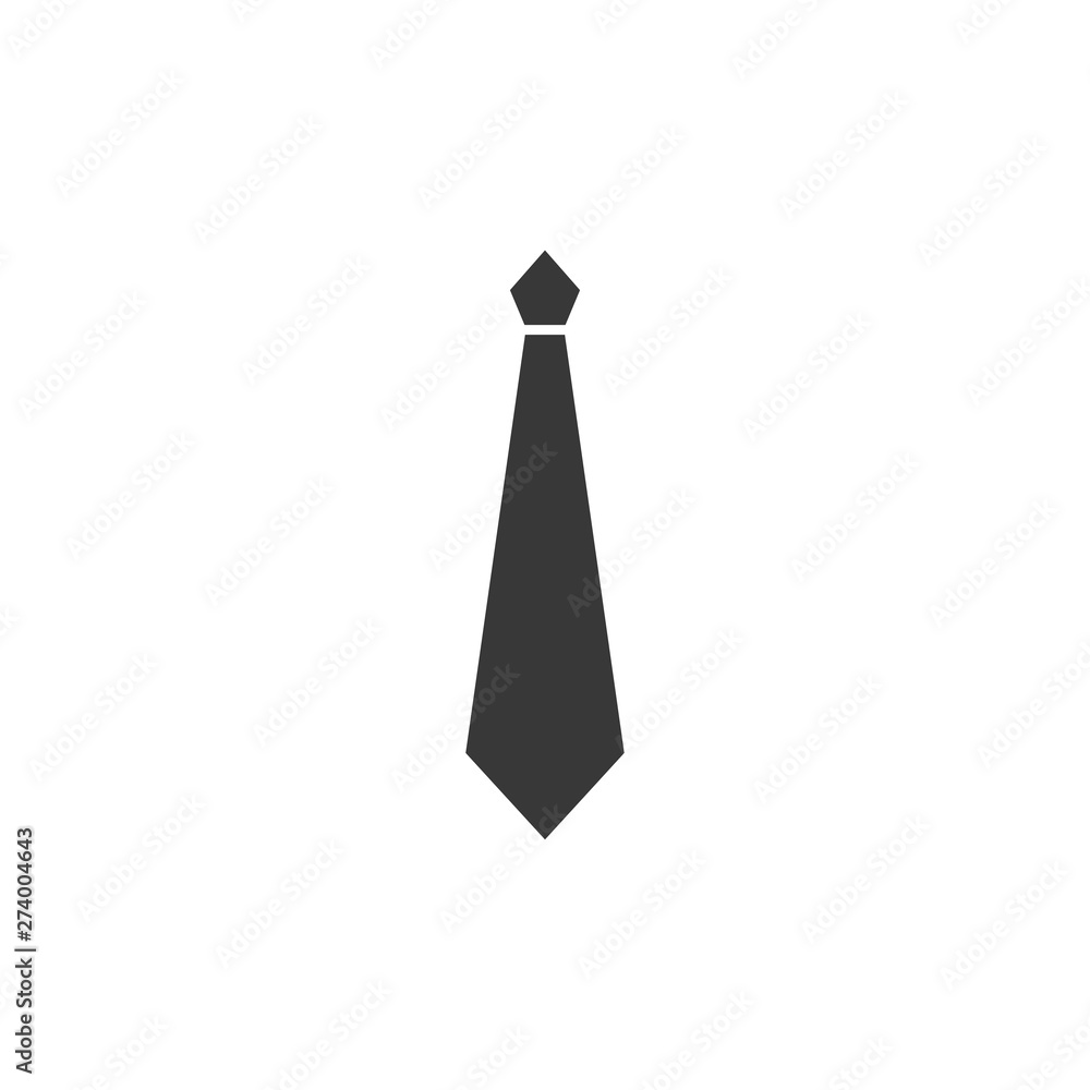 Aufkleber simple tie icon template black color editable. simple tie symbol flat vector sign isolated on white 
