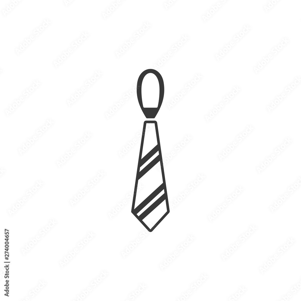 Fototapete simple tie icon template black color editable. simple tie symbol flat vector sign isolated on white 