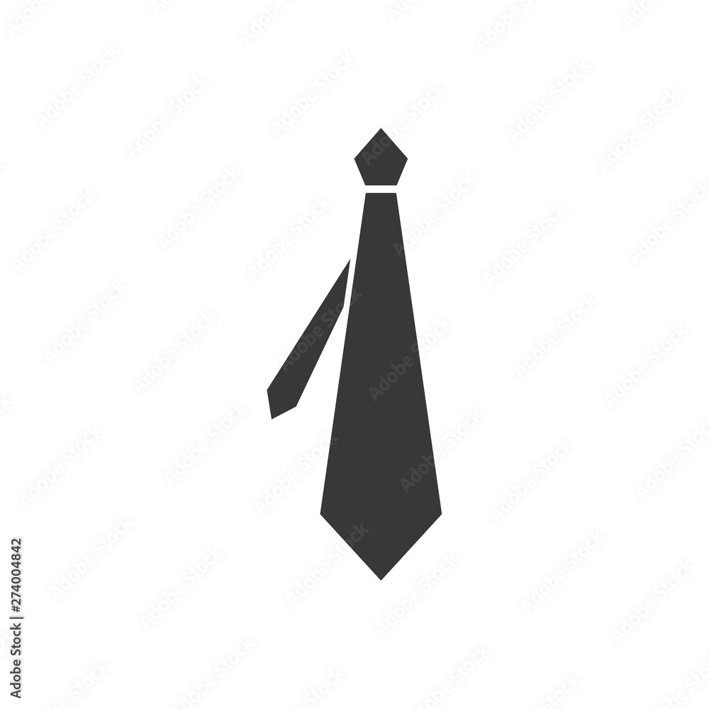 Leinwandbilder simple tie icon template black color editable. simple tie symbol flat vector sign isolated on white 