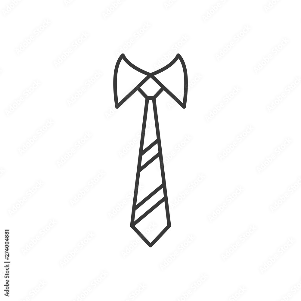 Poster Simple Tie icon template black color editable. Simple Tie symbol Flat vector sign isolated on white background. Simple vector illustration for graphic and web design.