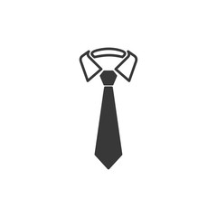Simple Tie icon template black color editable. Simple Tie symbol Flat vector sign isolated on white background. Simple vector illustration for graphic and web design.