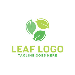 Leaf Logo For Organic Design With Flat Green Style Color Concept. Identity Logotype. Leaf And Nature Emblem For Business. Eco Icon For Agribusiness. Creative And Natural Plant Graphic Idea.