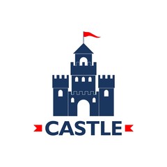 Abstract Simple Castle Label, Sign or Logo Template