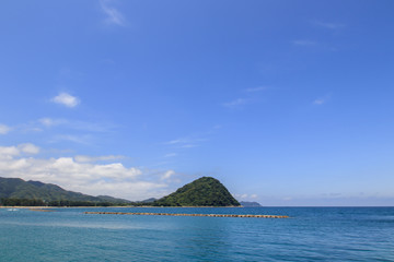 菊ヶ浜から見た日本海　山口県萩市