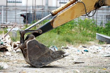 Excavator in Construction site