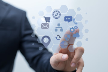 Protect Cloud Information Data Concept..