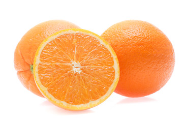Orange fruit  isolated on white background