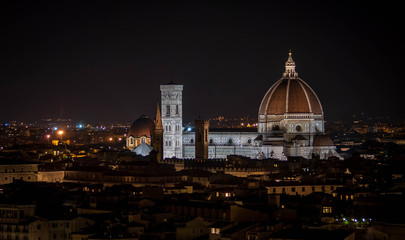 Santa Maria del Fiore cathedral at night