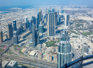 Naklejka na ściany i meble Dubai aerial view
