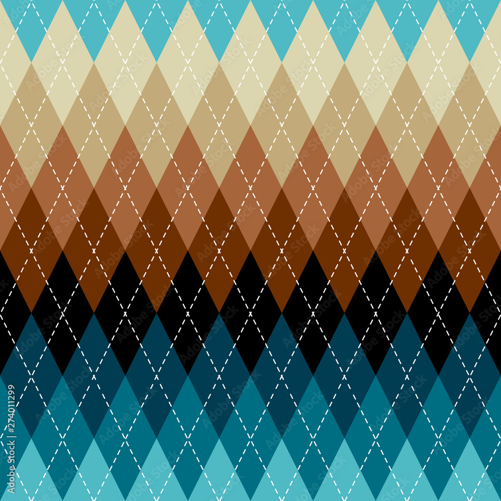 Poster Classic argyle seamless pattern background. Vector image.