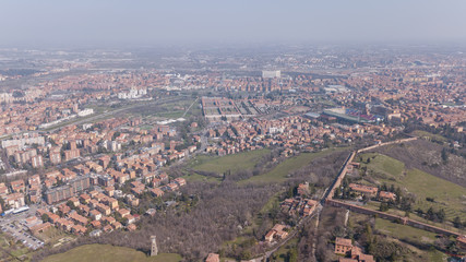 Obraz premium Italy Bologna city landscape aerial view