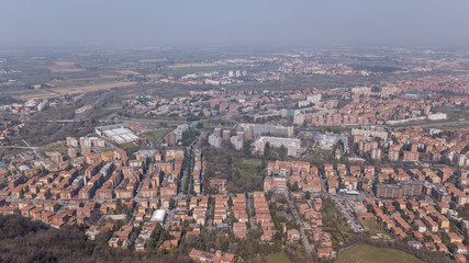 Italy Bologna city landscape aerial view