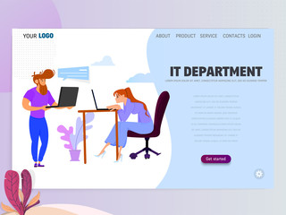 Landing Page Template - IT department homepage