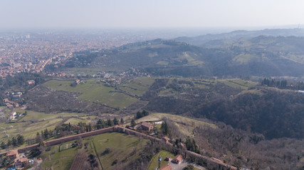 Obraz premium Italy Bologna city landscape aerial view