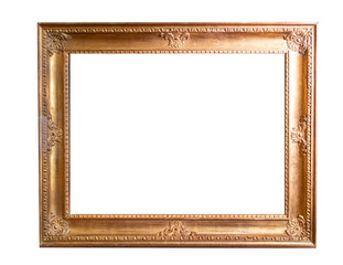 Fototapeta premium Frame picture antique antiques isolated on white background