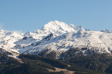 Fototapeta premium Alpine panorama in Italy, Valtellina