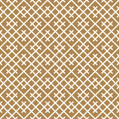 Seamless geometric pattern in golden and white.