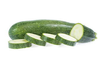 Fresh  zucchini isolated on a white background