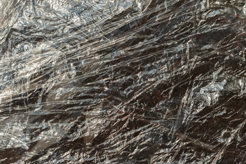 dark Plastic Bag Texture for art backgrounds and environmental pollution concepts with copy space for text