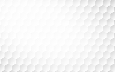Abstract white background of Embossed surface Hexagon,Honeycomb modern pattern concept, Creative light and shadow style. Geometric mesh minimal clean gradient color for wallpaper.vector illustration
