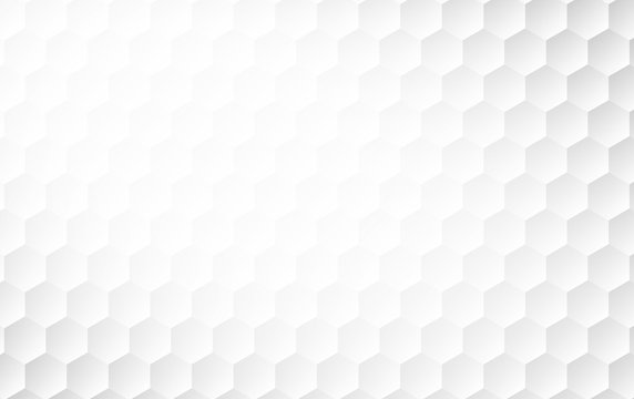 Abstract white background of Embossed surface Hexagon,Honeycomb modern pattern concept, Creative light and shadow style. Geometric mesh minimal clean gradient color for wallpaper.vector illustration © S-Design1689