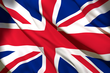 3d rendering of United Kingdom flag