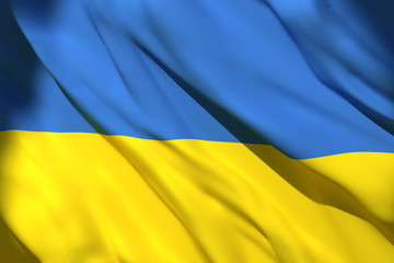 3d rendering of Ukraine flag - 274016035