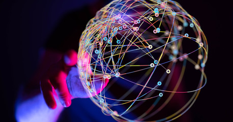 Global network concept. 3D rendering