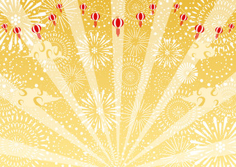 雷文 中国風雲 花火 フレーム Wall Mural Wallpaper Murals Kid A